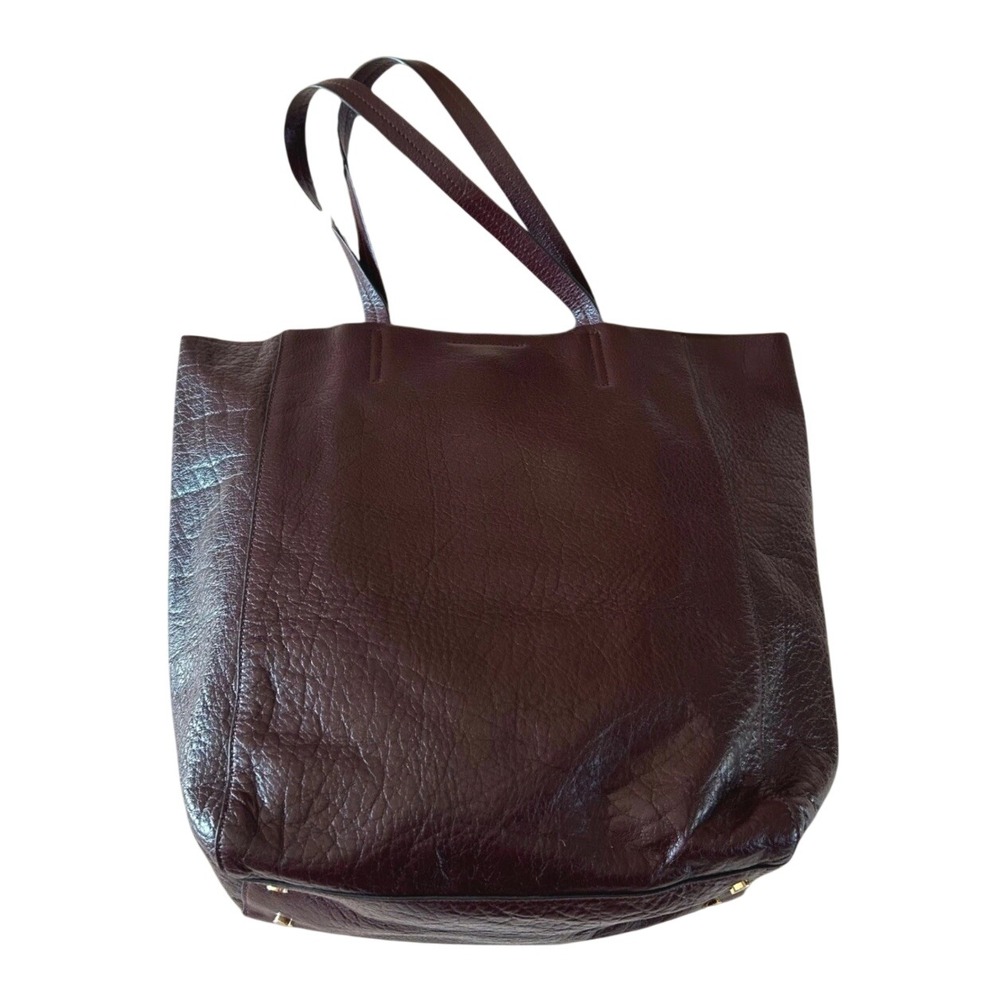 Womens Minimalist Leather Buffalo Ashbur Tote Bag Burgundy Black Rose Gap 673248